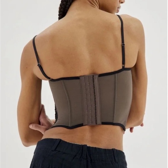 Urban Outfitters Out from Under Modern Love Corset Lace Small Washed Black - Picture 5 of 16